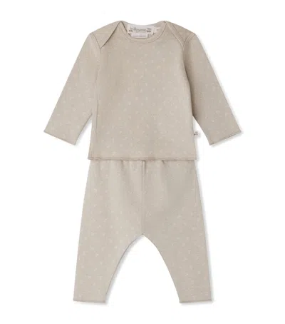Bonpoint Kids'  Cotton Timi T-shirt And Leggings Set In Gray