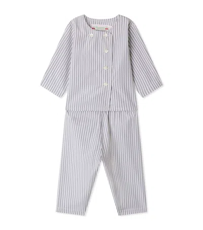 Bonpoint Kids' Cotton Top And Trousers Set In Gray