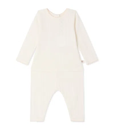 Bonpoint Kids' Cotton Top And Trousers Set In Yellow