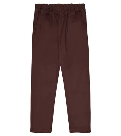 Bonpoint Kids' Cotton Twill Pants In Plum