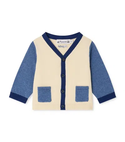 Bonpoint Kids'  Cotton-cashmere Cardigan In White