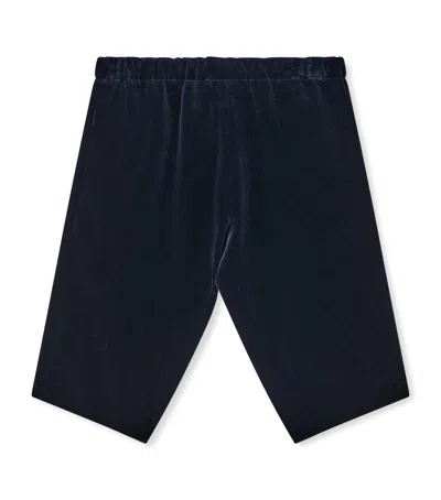 Bonpoint Kids'  Cotton-velvet Trousers In Navy
