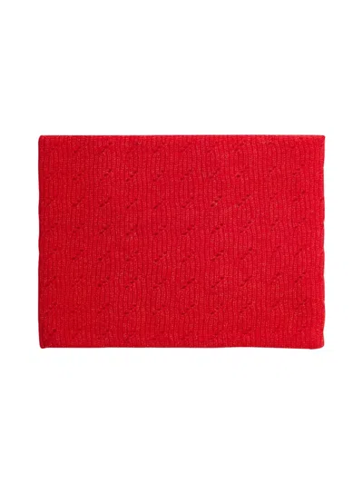 Bonpoint Cozy Mini Snood Scarf For Girls In Red