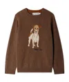 Bonpoint Crew Neck Long Sleeve Sweater In Brown