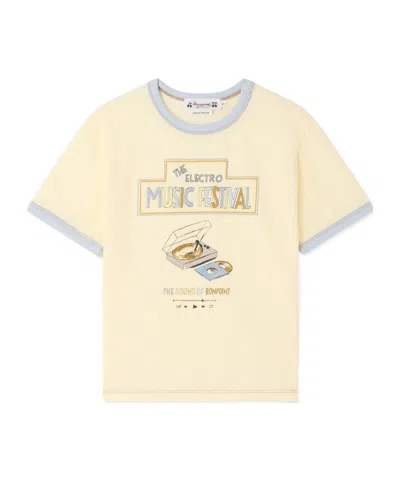 Bonpoint Crew Neck T-shirt In Yellow