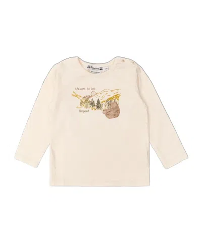 Bonpoint Kids'  Crewneck Long Sleeved T-shirt In Neutral