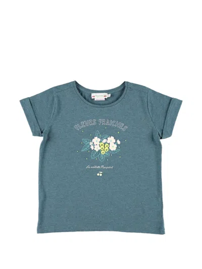 Bonpoint Kids' Cyana Flower-print T-shirt In Green