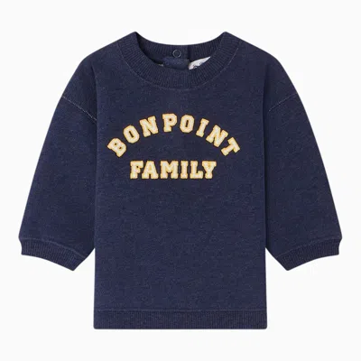 Bonpoint Dady Indigo Blue Cotton Sweatshirt