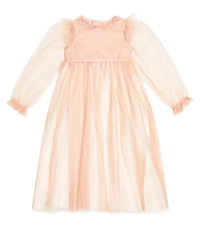 Bonpoint Kids' Dalia Tulle Dress In Pink