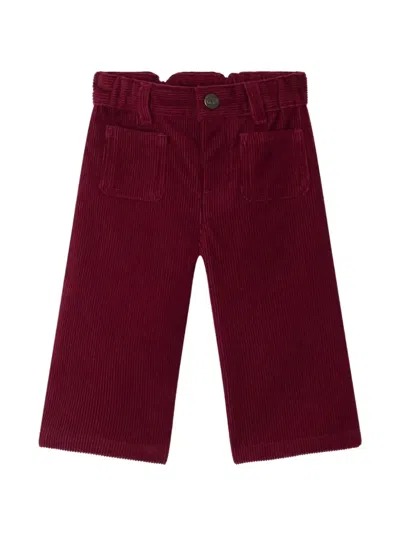 Bonpoint Kids' Dandy Corduroy Elasticated Trousers In Burgundy