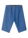 Bonpoint Dandy Elastic-waist Denim Trousers In Blue