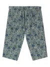 Bonpoint Dandy Floral-print Elastic-waist Trousers In Gray
