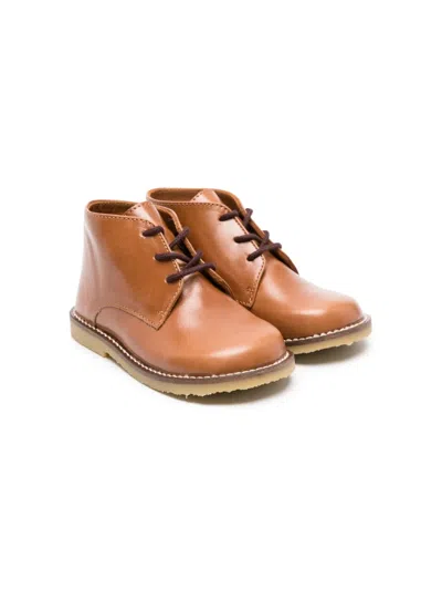 Bonpoint Kids' Dao Leather Derby Shoes In Brown