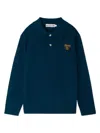 Bonpoint Darius Wool Polo Shirt In Blue