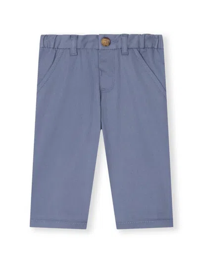 Bonpoint Babies' Decibel Straight-leg Cotton Trousers In Blue