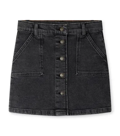 Bonpoint Kids' Denim Mini Skirt In Black