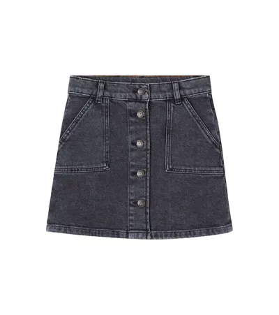 Bonpoint Kids' Denim Skirt In Blue