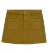 Bonpoint Denim Skirt In Kaki Clair