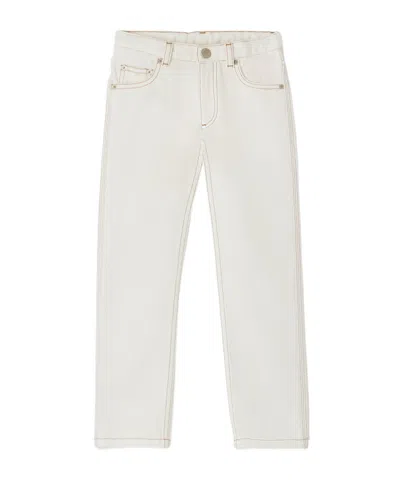 Bonpoint Kids' Dewey Straight-leg Jeans In White
