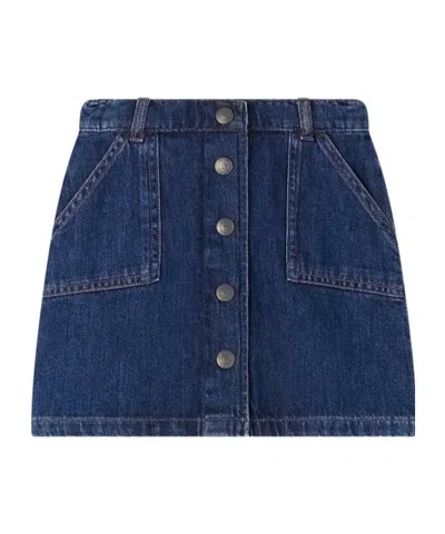 Bonpoint Dexe Denim Skirt In Blue