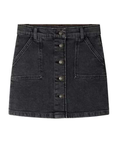 Bonpoint Dexie Denim Skirt In Black