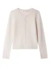 Bonpoint Diamond-pattern Cardigan In White