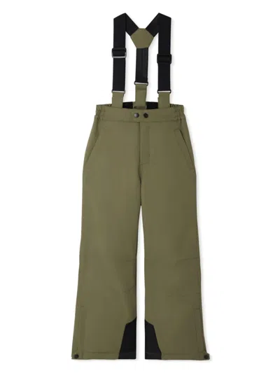 Bonpoint Kids' Dodji Suspender-strap Ski Pants In Green