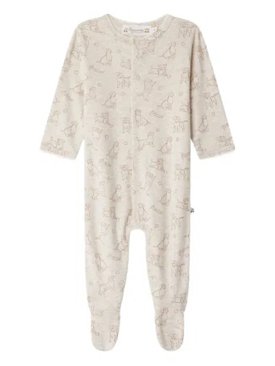 Bonpoint Babies' Dog-print Pyjamas In Metallic