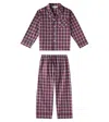Bonpoint Dormeur Checked Cotton Pajamas In Red