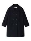 Bonpoint Double-breasted Button-detail Coat In Black