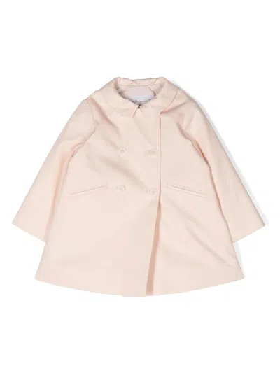 Bonpoint Kids' Double-breasted Cotton Coat In Neutrals