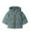 Bonpoint Bozen Teal Zip-up Down Jacket In Green