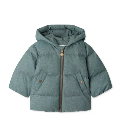 Bonpoint Kids' Down Winter Jacket In Green