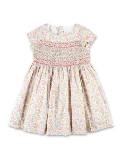 Bonpoint Kids' Duchesse Floral-print Cotton Dress In Fleurs Rose