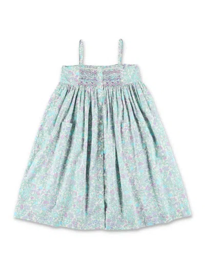 Bonpoint Kids' Dress Lace Flower In Green