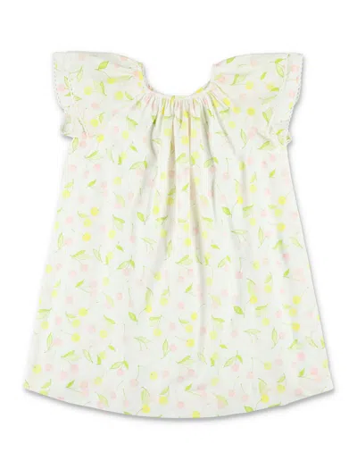 Bonpoint Kids' Dress Rouge Sleeves Flower In White
