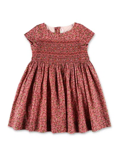 Bonpoint Kids'  Duchesse Liberty Embroidered Dress For Girl In Brown