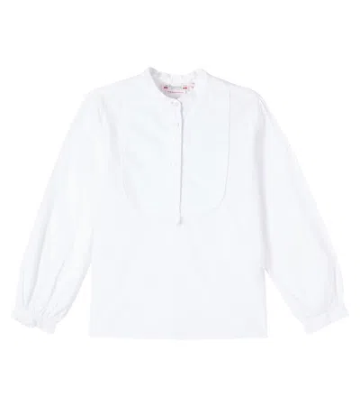 Bonpoint Kids' Ebora Cotton Poplin Blouse In White