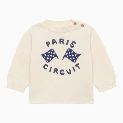 Bonpoint Kids' Ecru Cotton And Cashmere Jumper In White