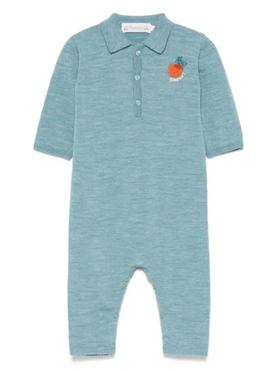 Bonpoint Babies' Eden Romper In Blue