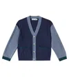 Bonpoint Edouard Cotton And Cashmere Cardigan In Blue