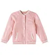 Bonpoint Effy Wool Varsity Jacket In Pink