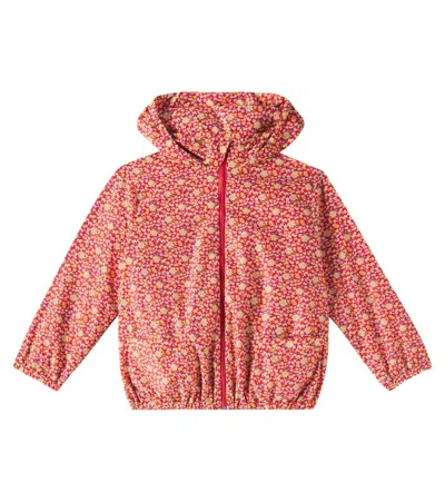 Bonpoint Kids' Eglantine Liberty Printed Hooded Jacket In Imp Pavot