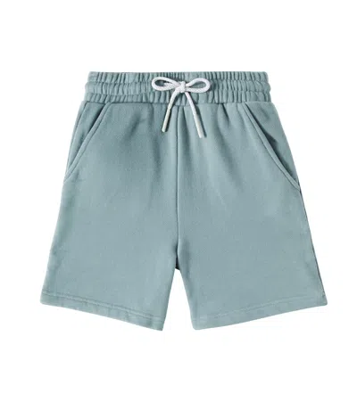 Bonpoint Kids' Egon Cotton Fleece Bermuda Shorts In Green