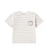 Bonpoint Eidan Striped Cotton Jersey T-shirt In Rayures Beige