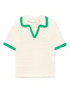 Bonpoint Elanita Sweater In Ivory/green In Neutrals
