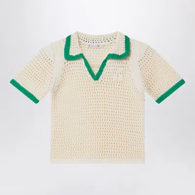 BONPOINT ELANITA SWEATER IN IVORY/GREEN