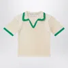 Bonpoint Elanita Sweater In Ivory/green In Beige