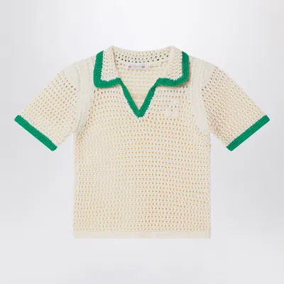 Bonpoint Elanita Sweater In Ivory/green In Multi