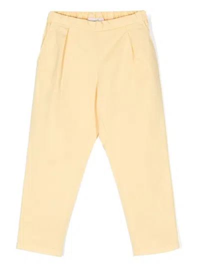 Bonpoint Kids' Elastic-waist Chino Trousers In Yellow